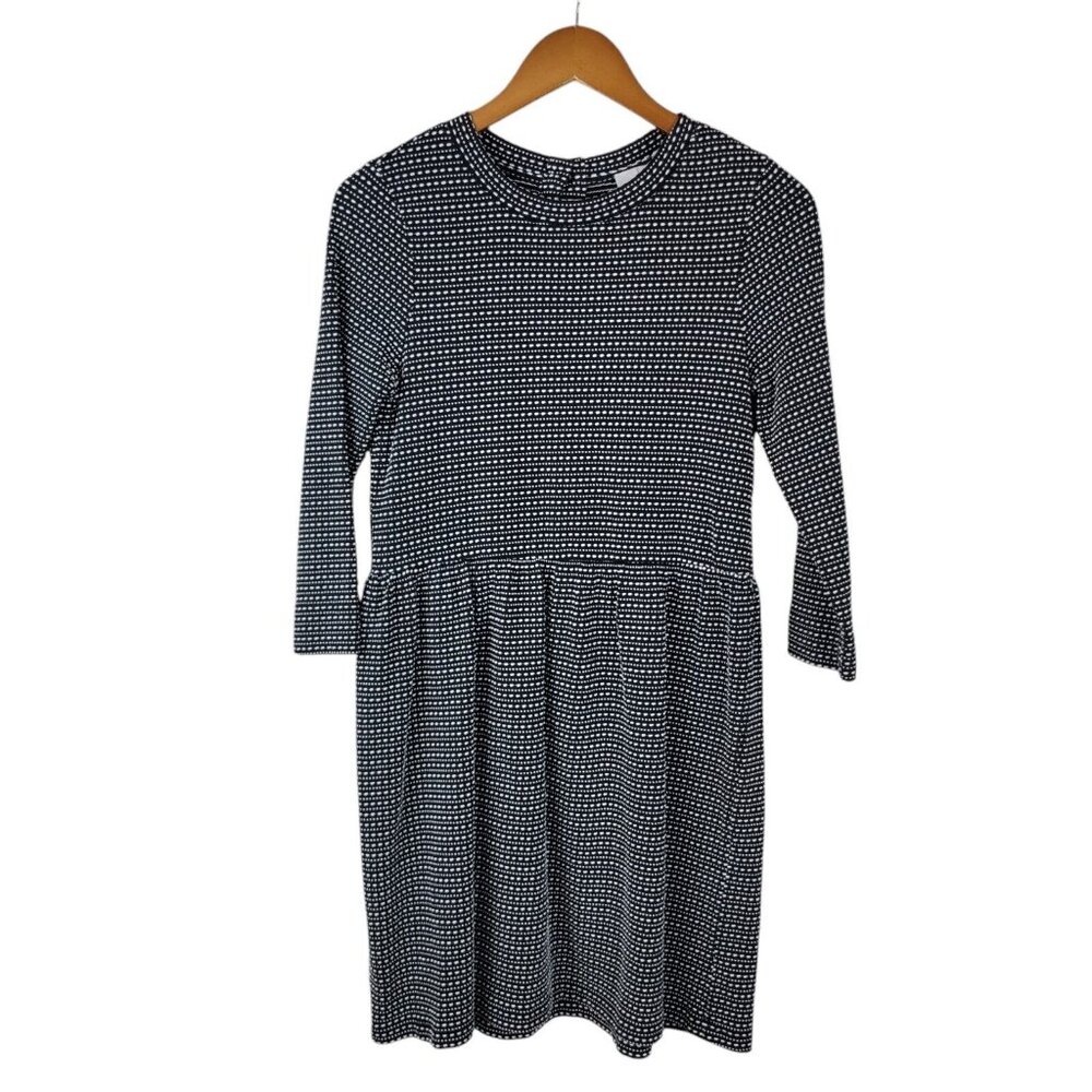 LOFT Sweater Dress Stretch size XS Ann Taylor Party casual Black Dot flecked